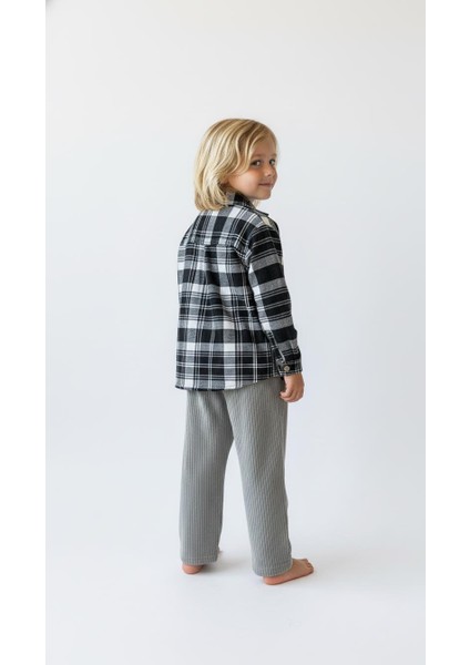 Siyah Ekoseli Gömlekli 3lü Takım modelleri