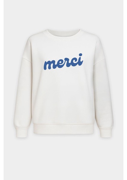 Kadın Premium Kumaş Şardonlu Baskılı Oversize Sweatshirt fiyatları