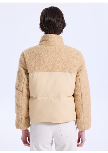 D5WL-MNT3720 Camel Düz Kadın Mont indirimleri