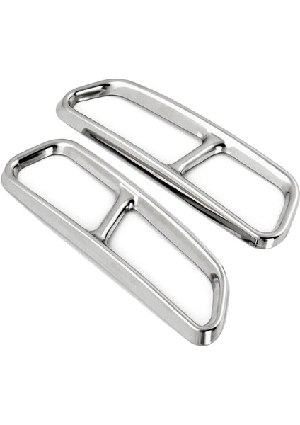 2pcs Krom Araba Egzoz Kuyruk Boruları Dekorasyon Çerçeve Kuyruk Kuyruğu Boğaz Borusu Modifiye Kapak -Uudi A6 C7 2016-2018 (Yurt Dışından)