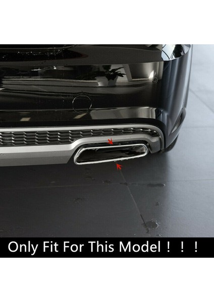 2pcs Krom Araba Egzoz Kuyruk Boruları Dekorasyon Çerçeve Kuyruk Kuyruğu Boğaz Borusu Modifiye Kapak -Uudi A6 C7 2016-2018 (Yurt Dışından) modelleri