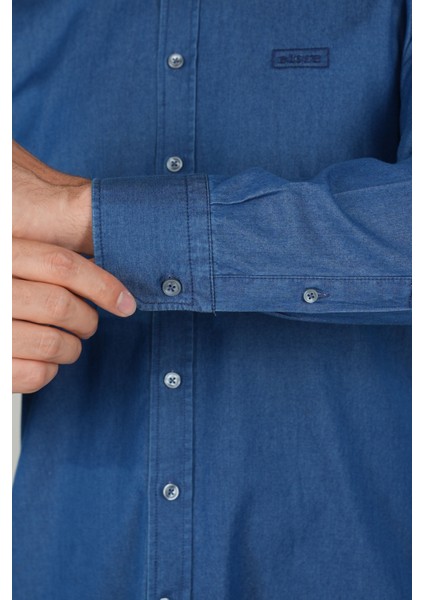 Uzun Kollu Regular Fit Spor Erkek Denim Gömlek GMJEAN252166_D66 fırsatları