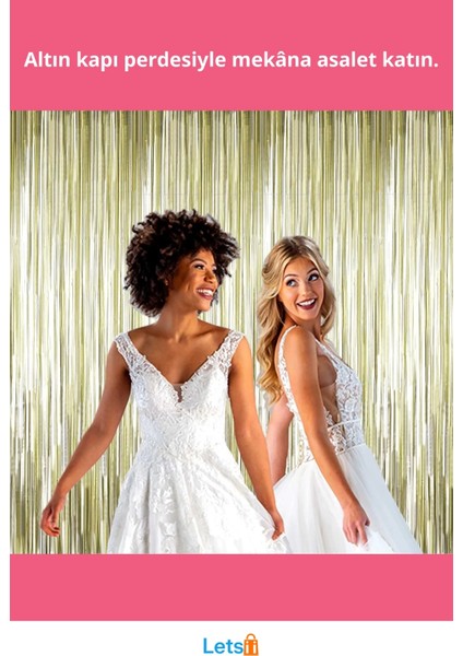 Mat Altın Püsküllü Kapı Perdesi 1x2 M Dekoratif Süsleme fiyatları