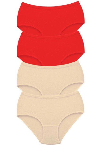 4 Adet Tutku Kadın Yüksek Bel Bato Kalın Lastik Külot S5