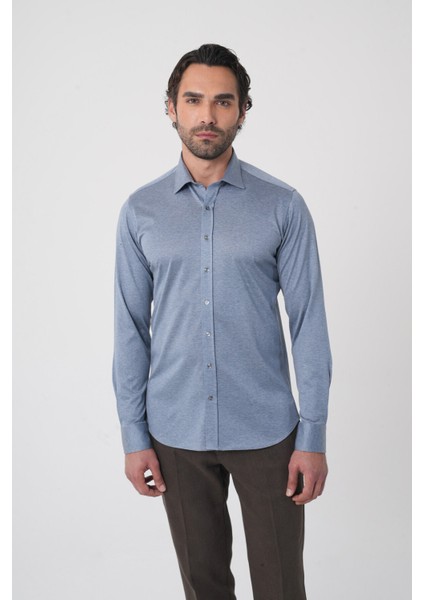 Platinium Pamuk Regular Fit Gri Erkek Gömlek PLTG025_D55