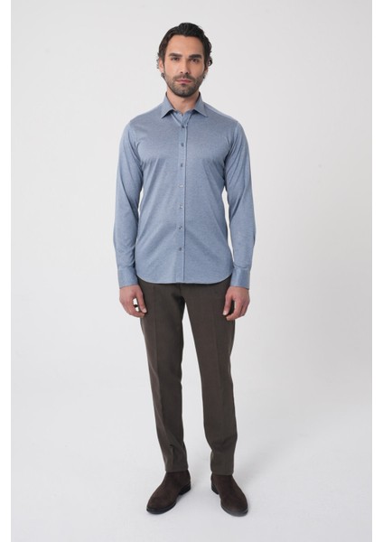 Platinium Pamuk Regular Fit Gri Erkek Gömlek PLTG025_D55 modelleri