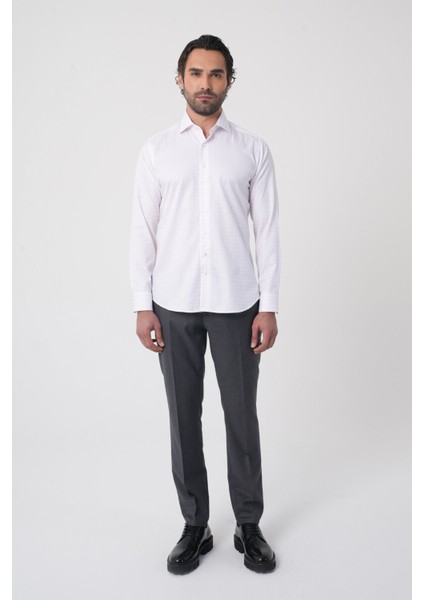Regular Fit Italyan Yaka Pamuk Pembe Erkek Gömlek GMEKS4K242034_E29 modelleri