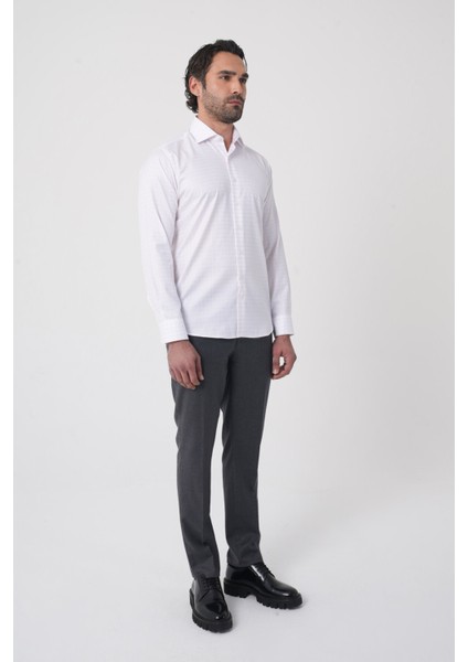 Regular Fit Italyan Yaka Pamuk Pembe Erkek Gömlek GMEKS4K242034_E29 fırsatları