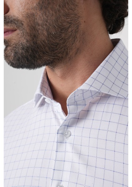 Regular Fit Italyan Yaka Pamuk Lacivert Erkek Gömlek GMEKS4K242034_E39 indirimleri