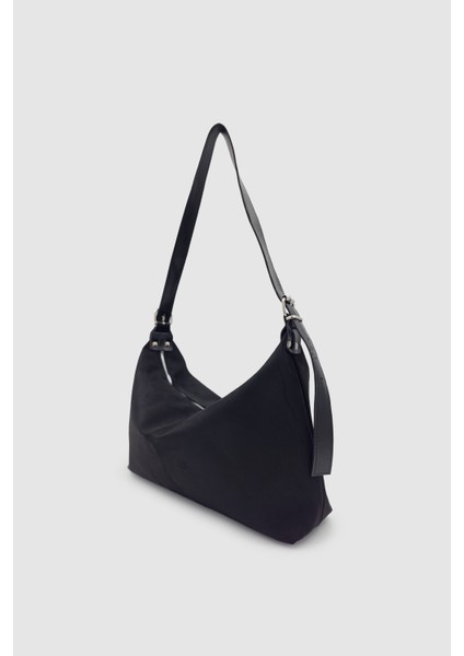 Suroa Ayarlanabilir Askılı Yumuşak Formlu Süet Hobo Kadın El, Kol ve Omuz Çantası Siyah modelleri