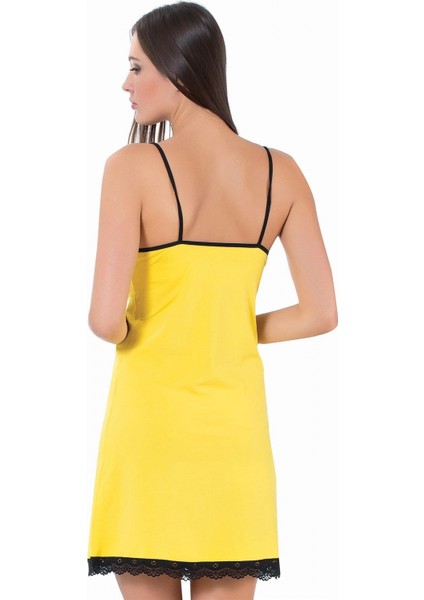 - Ip Askılı Gecelik Sarı - Siyah fiyatları