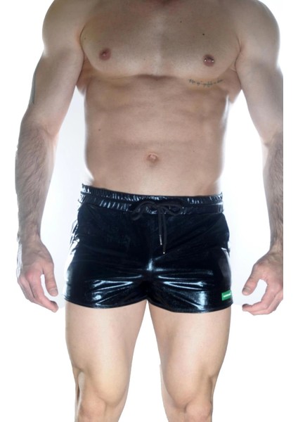 - Erkek Siyah Lame Short