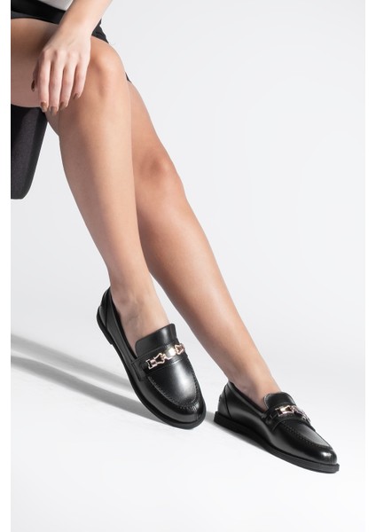 Kadın Loafer Makosen Tokalı Günlük Ayakkabı Zamira Siyah fırsatları