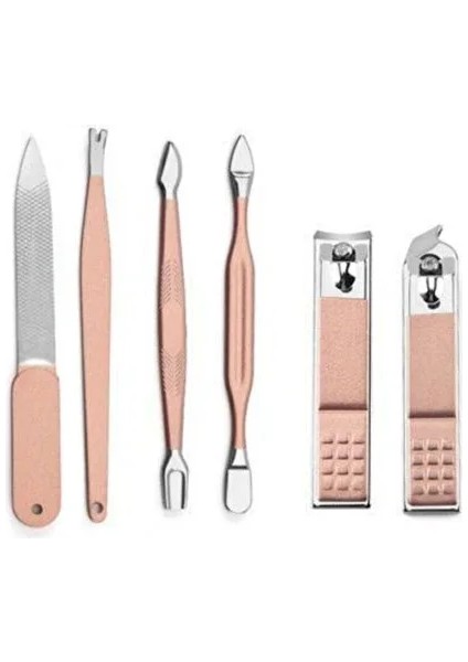 12 Parça Pembe Manikür Seti Çantalı Paslanmaz Çelik Manikür & Pedikür Seti modelleri