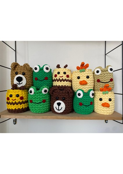 Mini El Örgüsü Kalemlik – Penye Ip Organizer (10–12 Cm) fiyatları