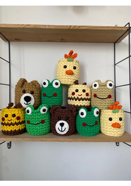 Mini El Örgüsü Kalemlik – Penye Ip Organizer (10–12 Cm) fırsatları