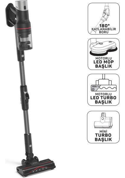 Magiclean Hydroflex Dikey Şarjlı Süpürge Siyah - AR4210