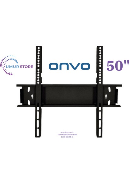 50OVF9001 50 Inc 127 cm 4K 42”, 43”, 49”, 50” Uyumlu LCD LED Tv Sabit Duvar Askı Aparatı