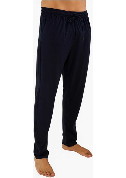 Erkek Pamuklu Siyah & Lacivert 2'li Tek Alt Pijama - Mevsimlik Pijama Altı modelleri