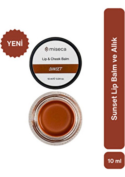 Sunset Lip Balm ve Allık Vegan Formül 10 ml Parlak Renkli Kavanozda fırsatları
