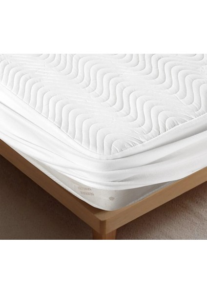 Çift Kişilik 160*200CM Microfiber Kapitone Sıvı Geçirmez Lastikli/fitted Yatak Alezi modelleri