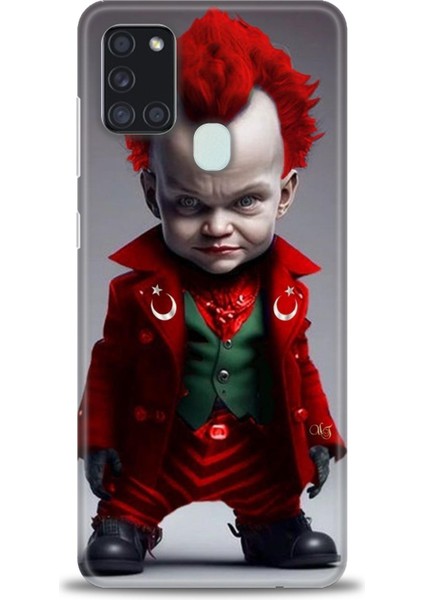 Samsung Galaxy A21S Hd Baskılı Kılıf + 9h Nano Tam Kaplayan Ekran Koruyucu 248