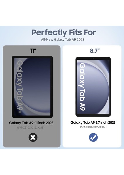 Samsung Galaxy Tab A9 8.7 Inç Tablet Kılıfı Anti Shock Kenarlı Darbe Önler Silikon Şeffaf Köşe Korumalı fiyatları