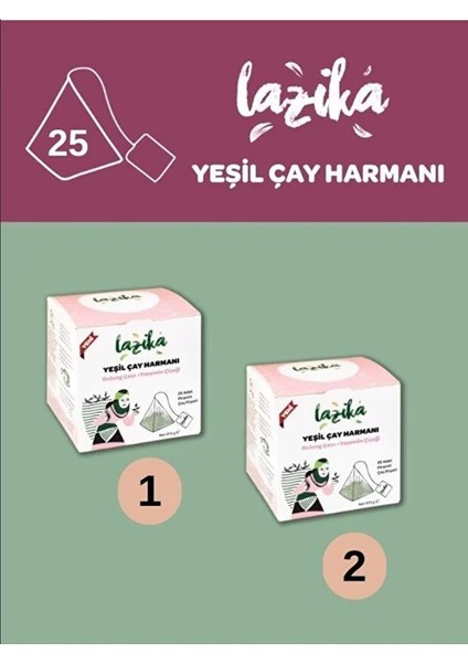 (2'li Set) Oolong & Yasemin (2*37,5 G)-Antioksidan, Güzellik, Bağışıklık, 25'li Pla Piramit Poşet