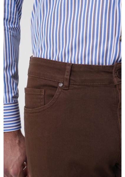 Erkek 5 Cepli Pamuk Kahverengi Pantolon PNS25K25201_D11 indirimleri