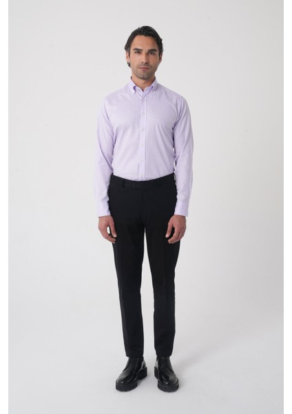 Erkek 4 Cepli Siyah Klasik Pantolon PNS25K25205_D99