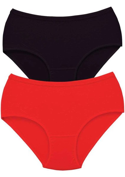 2 Adet Tutku Kadın Yüksek Bel Bato Kalın Lastik Külot S1