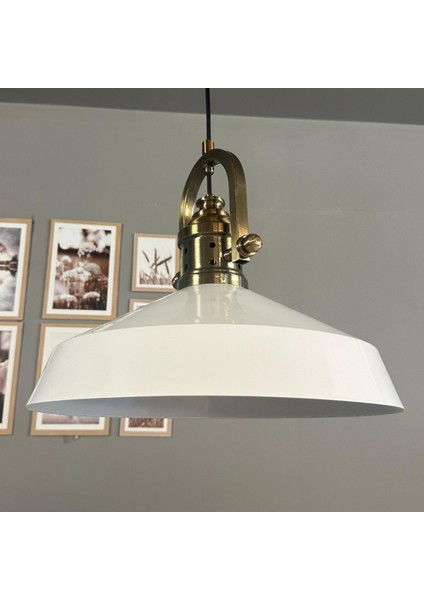 Lema Beyaz Tekli Avize Delikli Eskitme Başlık Sarkıt Lamba Restoran Cafe Salon Avizeleri