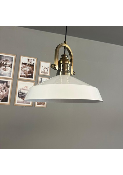 Lema Beyaz Tekli Avize Delikli Eskitme Başlık Sarkıt Lamba Restoran Cafe Salon Avizeleri modelleri