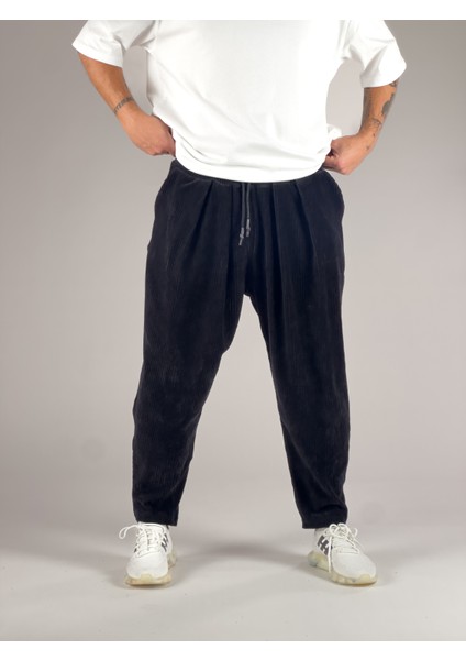 Siyah Kadife Pileli Yarım Şalvar COC1046 fiyatları