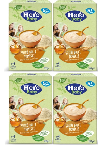 Sütlü Irmikli Ballı Kaşık Mama 200GR 4`lü