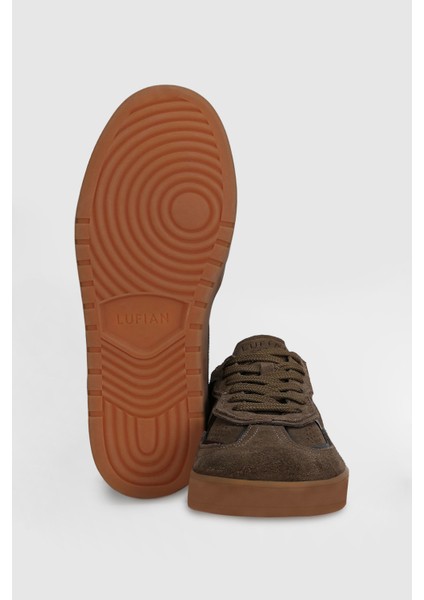 Alex Erkek Deri Sneaker Ayakkabı Kahverengi fırsatları