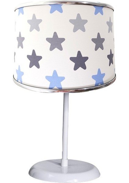 Mavi Yıldızlı 2.li Set M-0369 Kumaş Kaplama Genç ve Çocuk Odası Avize ve Abajur Takımı modelleri