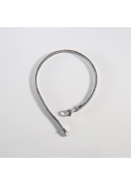 3n Oluklu Tilki Kuyruğu Gümüş Bileklik modelleri