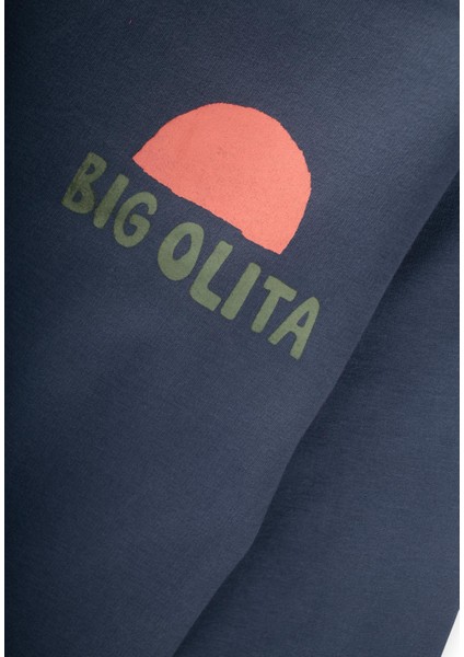 Bıg Olıta Baskılı Sweatshirt 2-10 Yaş Lacivert modelleri