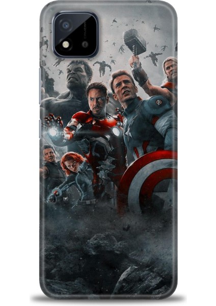 Realme C11 2021 Kılıf Hd Baskılı Kılıf + 9h Nano Tam Kaplayan Ekran Koruyucu 98