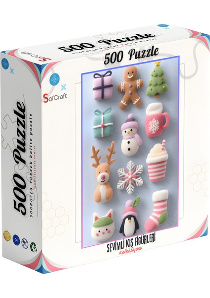 500 Parça Puzzle Sevimli Kış Figürleri Koleksiyonu fiyatları