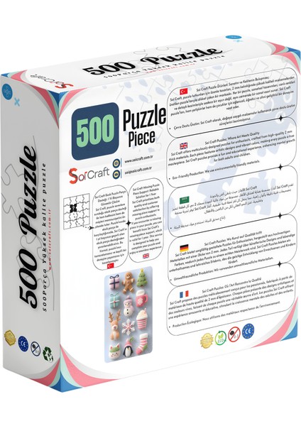 500 Parça Puzzle Sevimli Kış Figürleri Koleksiyonu modelleri