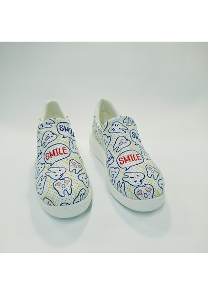 Dişdesenli Lastikli Ortopedik Taban Kadın Spor Ayakkabı fiyatları