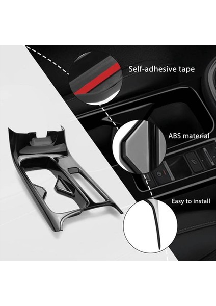 2pcs Araba Parlak Siyah Merkez Konsolu Su Kupası Tutucu Dekorasyon Kapağı Honda Hrv Hr-V Vezel 2021 2022 (Yurt Dışından) modelleri