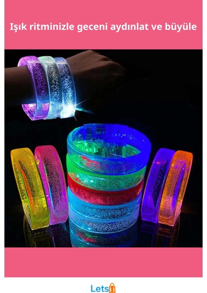 Turuncu LED Işıklı Kişiselleştirilebilir Pilli Bileklik Bilezik 1,5 cm fiyatları