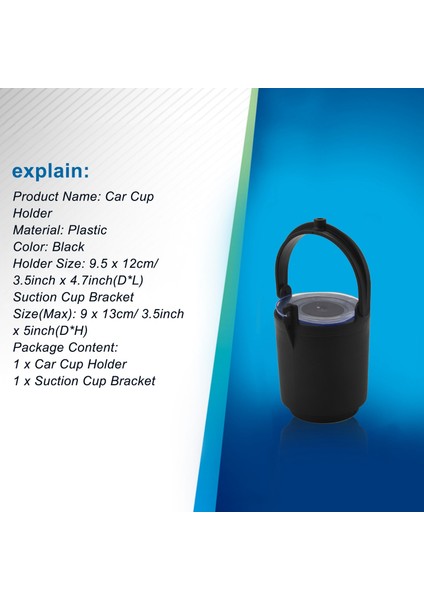 Araba Auto Siyah 9 5cm Içecek Buz Şişesi Ayarlanabilir Tutucu Braket Olabilir (Yurt Dışından) fırsatları