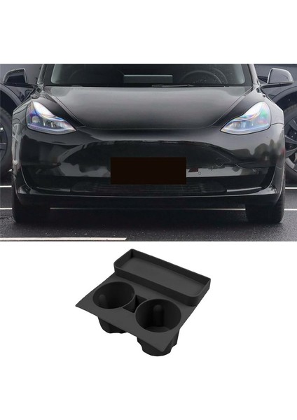Araba Merkezi Kontrol Su Kupası Sınırlayıcı Tesla Model 3 Için Tek Parçalı Silikon Su Kupası Tutucu Ped 3 Y 2021-2023 Siyah (Yurt Dışından) modelleri