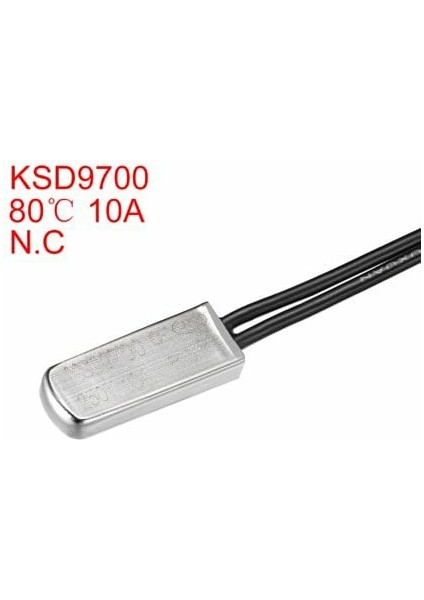 80˚c Derece Termik Fuse Kablolu 80 Metal Termostat 10A KSD9700