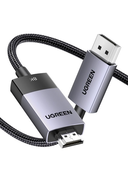 8k 60Hz Displayport 1.4 To HDMI 2.1 Örgülü Kablo, 1m, 80395