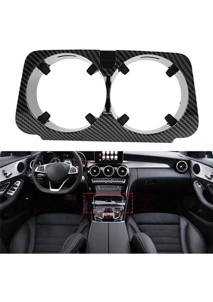 Araba Karbon Fiber Merkez Konsolu Ekle Içecekler Kupa Tutucusu Mercedes Benz W205 W213 Araba Iç Aksesuarları 2056800691 (Yurt Dışından) fiyatları